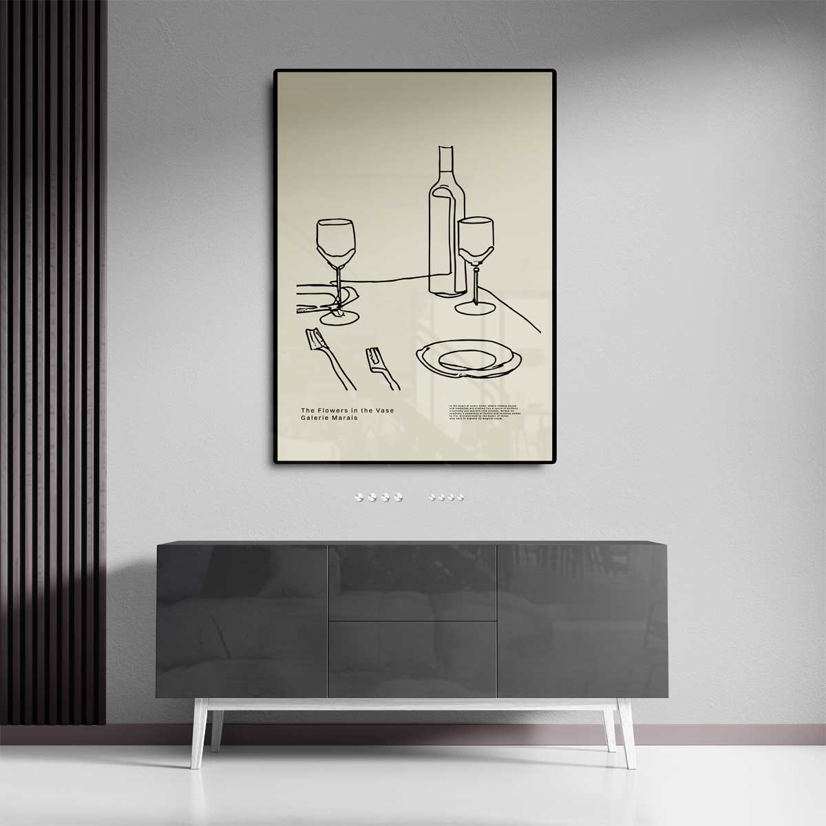 Elegante Eettafel Moment Kunstwerk-canvas-dibond-plexiglas-wanddecoratie-WallArtistic