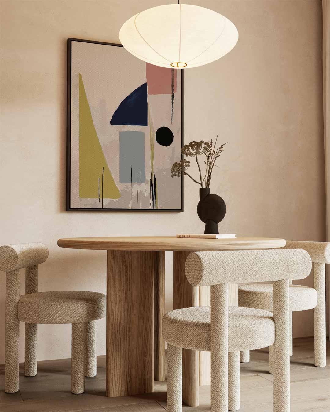 Abstracte Geometrische Vormen Kunstwerk-canvas-dibond-plexiglas-wanddecoratie-WallArtistic