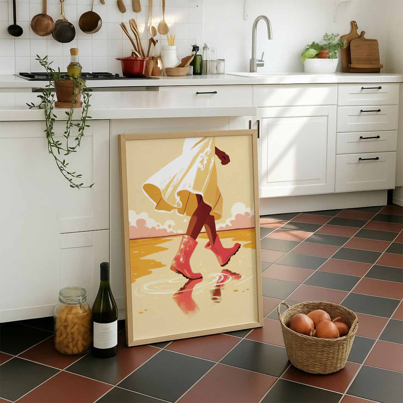Stijlvolle Lente Wandeling Poster