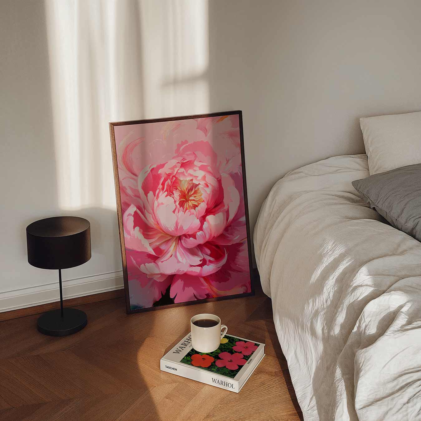 Roze Bloembloesem Kunstposter