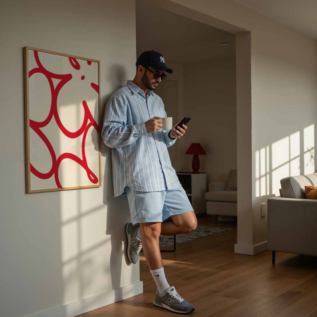 Abstracte Bloemenpracht Poster-WallArtistic