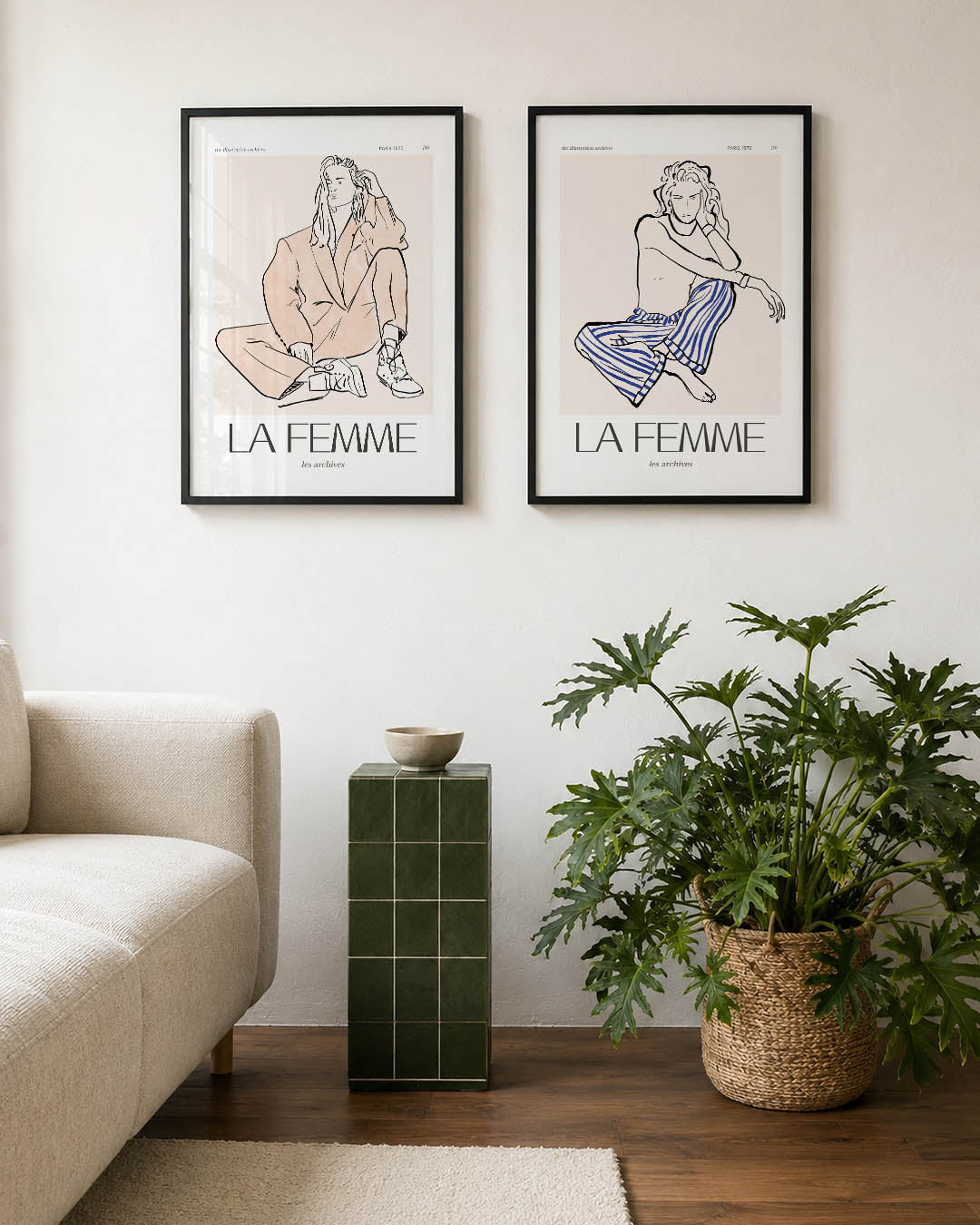 Lijn en pastel Posterset