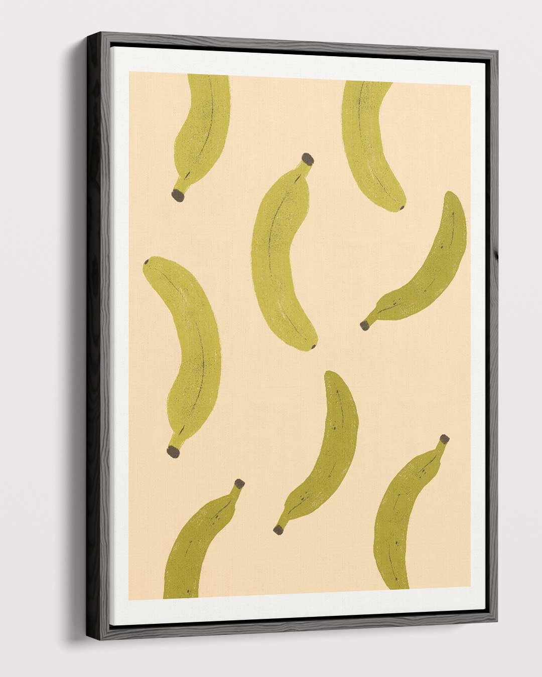 Speelse Bananen Illustratie Kunstwerk-canvas-dibond-plexiglas-wanddecoratie-WallArtistic