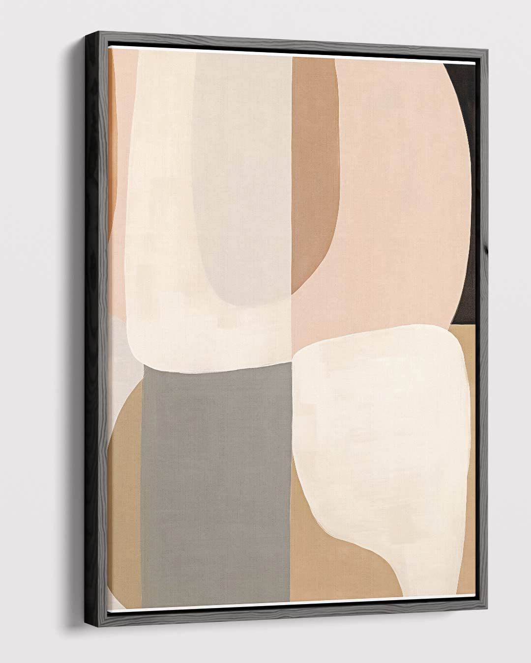 Minimalistische Abstractie in Aardetinten Kunstwerk-canvas-dibond-plexiglas-wanddecoratie-WallArtistic