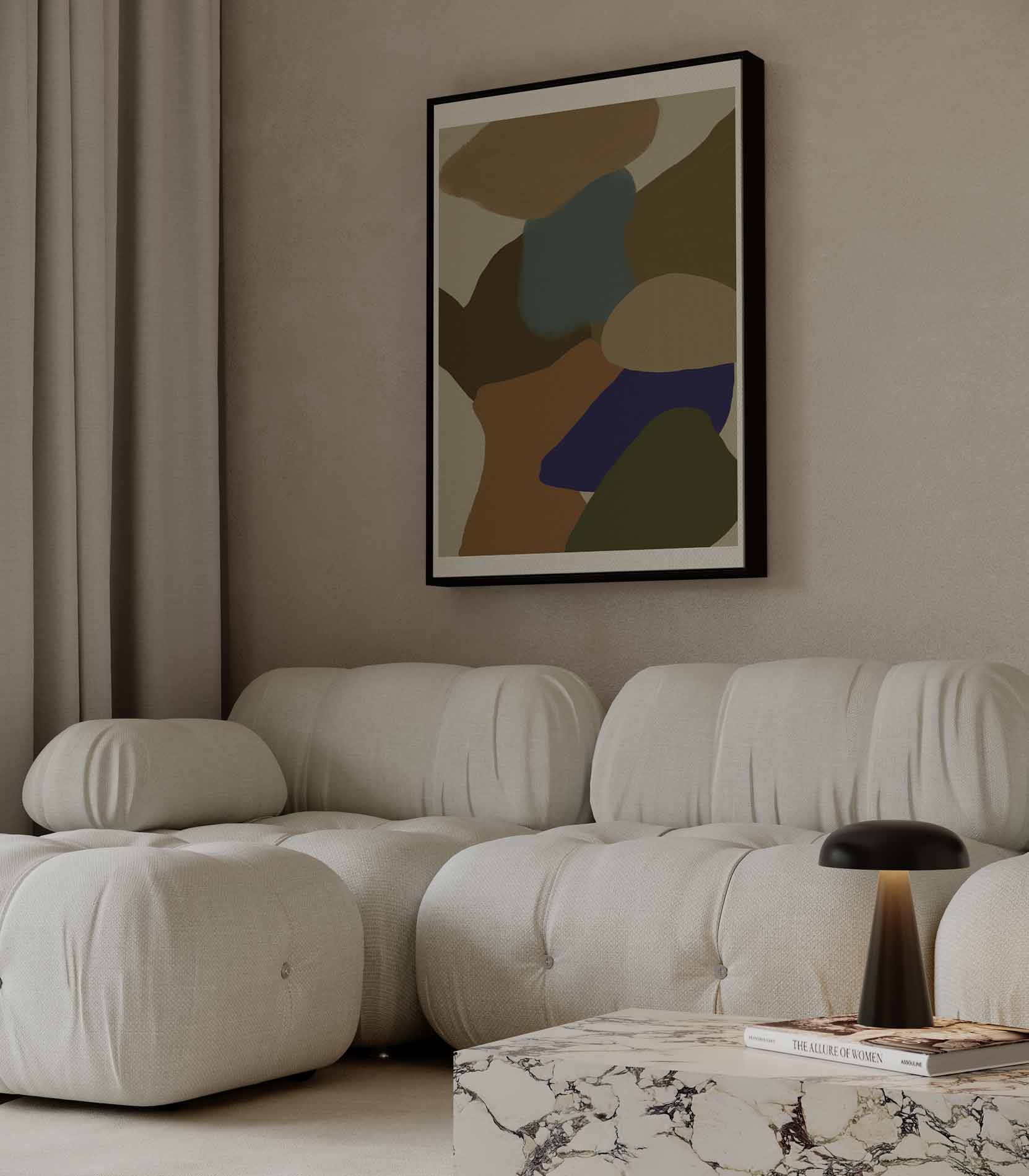 Aards Abstract Kunstwerk-canvas-dibond-plexiglas-wanddecoratie-WallArtistic