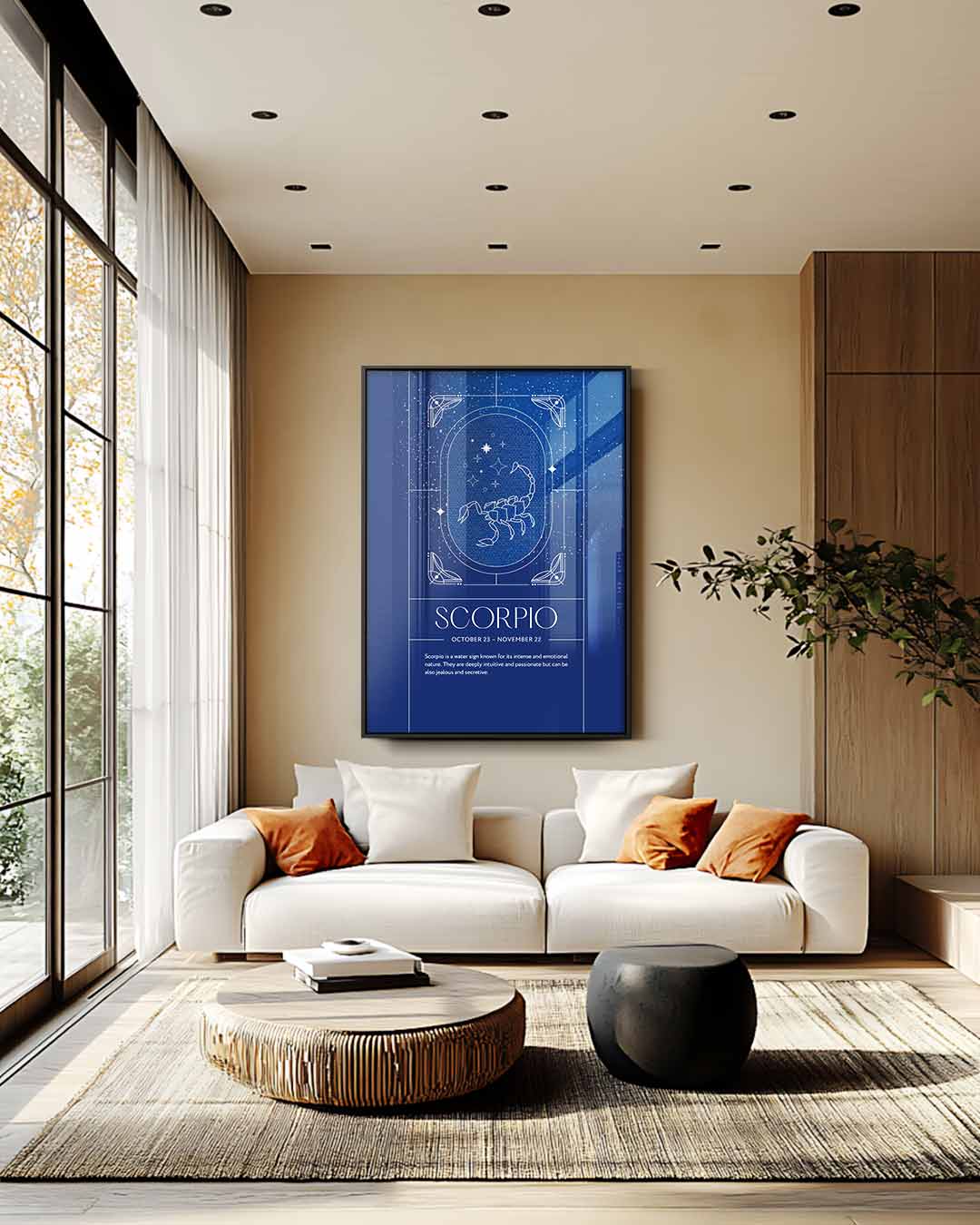 Astrologische Schorpioen Poster Kunstwerk-canvas-dibond-plexiglas-wanddecoratie-WallArtistic