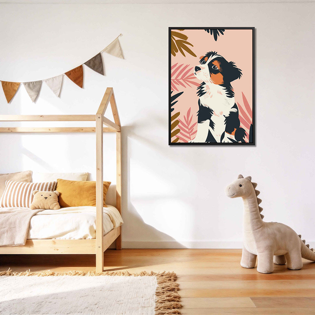 Speelse hond illustratie Kunstwerk