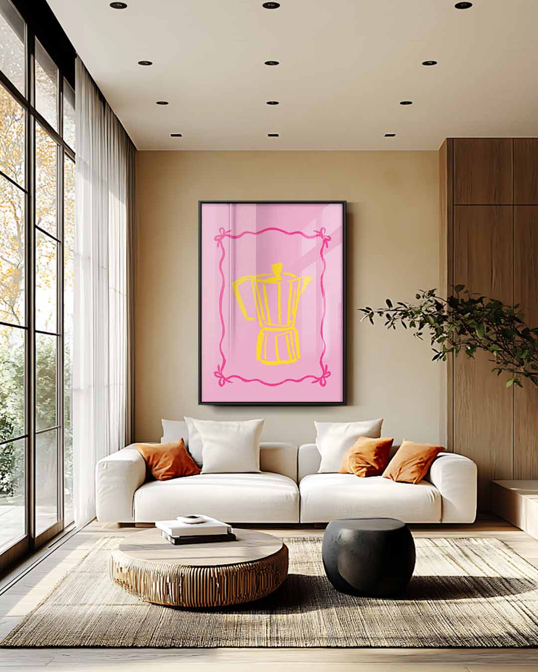 Retro Koffiezetter Kunstwerk Kunstwerk-canvas-dibond-plexiglas-wanddecoratie-WallArtistic