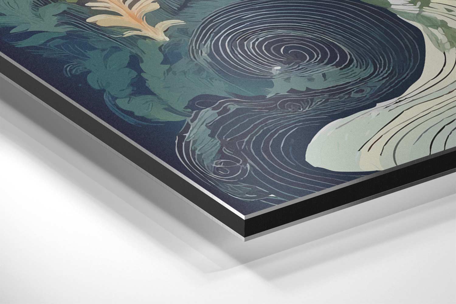 Waterval in het Bos Kunstwerk-canvas-dibond-plexiglas-wanddecoratie-WallArtistic
