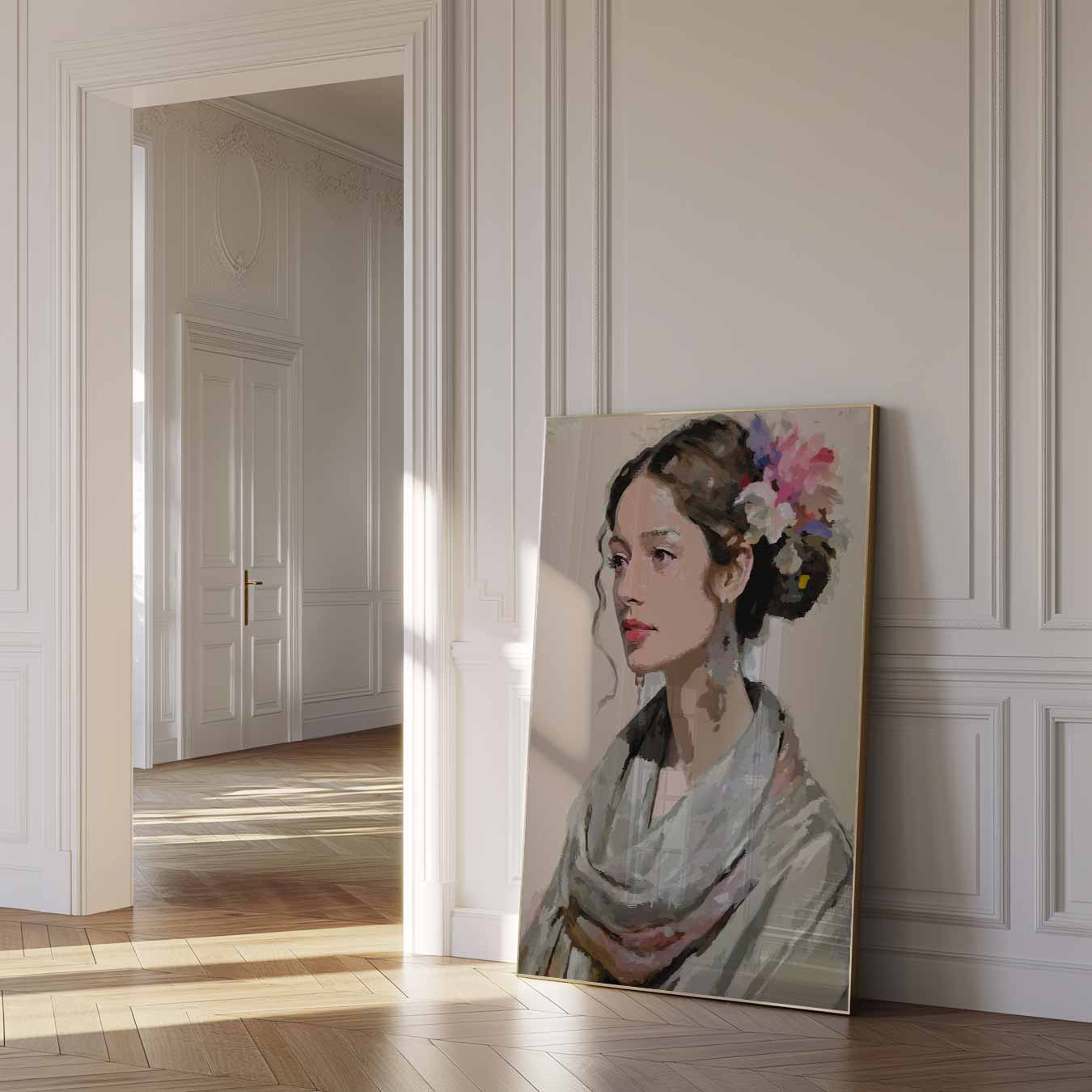 Stijlvolle Bloemenportret Poster
