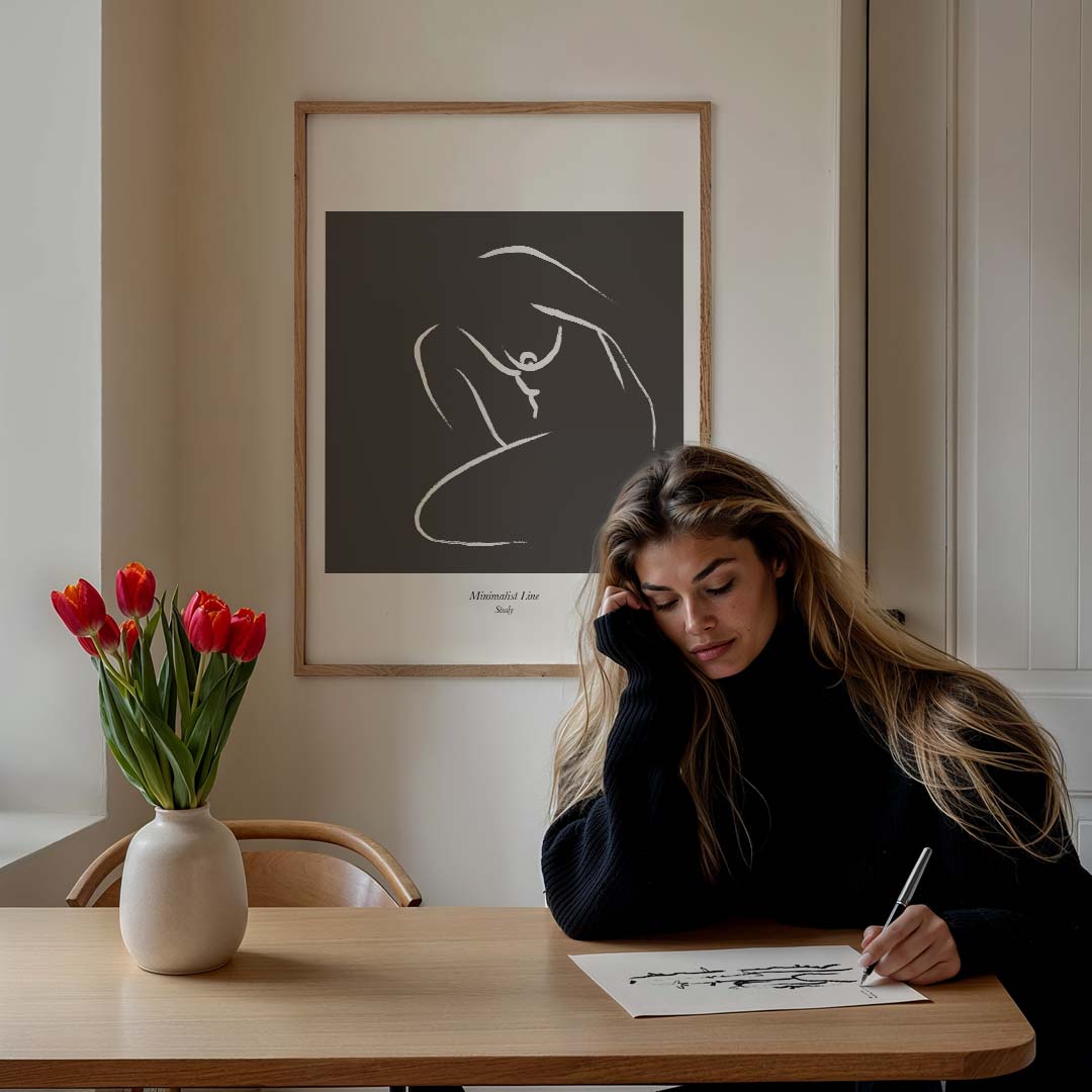 Minimalistische Lijnkunst Poster-WallArtistic