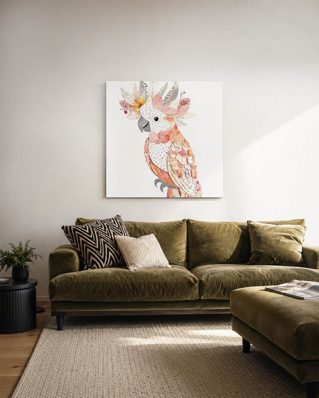 Vrolijke vogelcompositie Kunstwerk