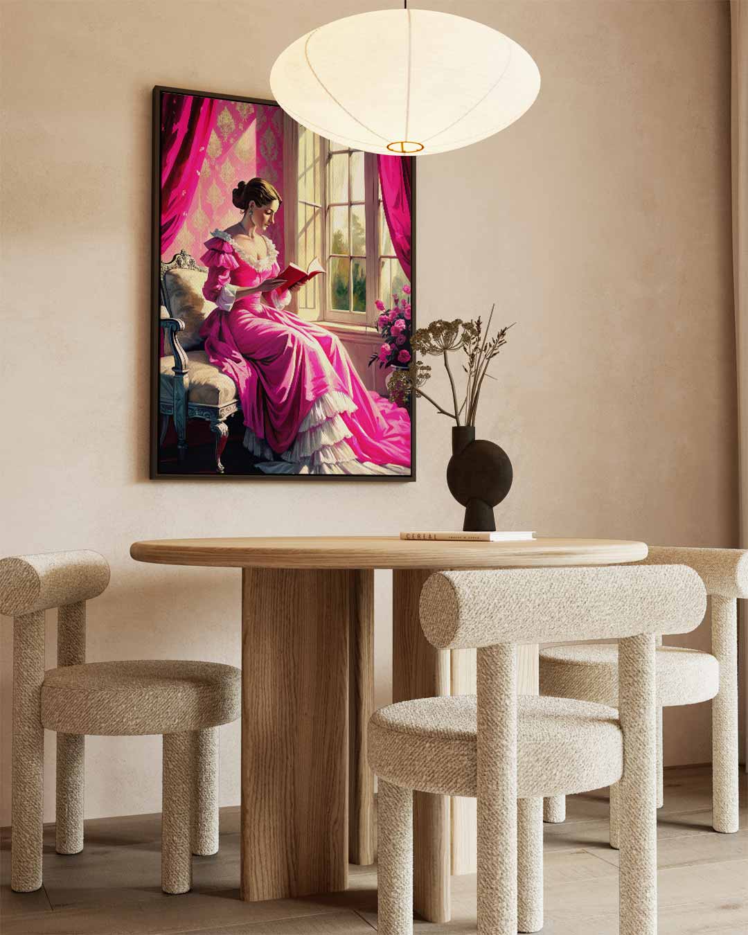 Leesplezier bij het Raam Kunstwerk-canvas-dibond-plexiglas-wanddecoratie-WallArtistic