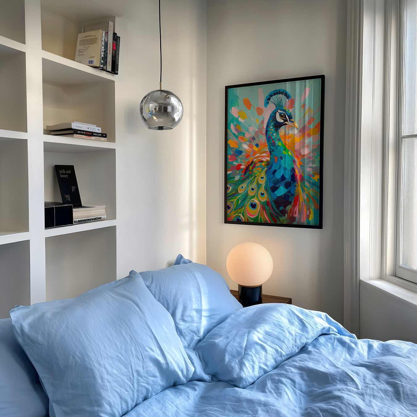 Kleurrijke Pauw Kunstposter
