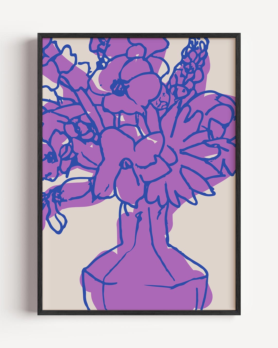 Vrolijke Bloemenpracht in Paars Poster-WallArtistic