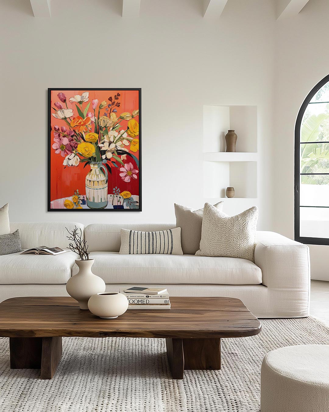 Bloemrijke compositie Kunstwerk