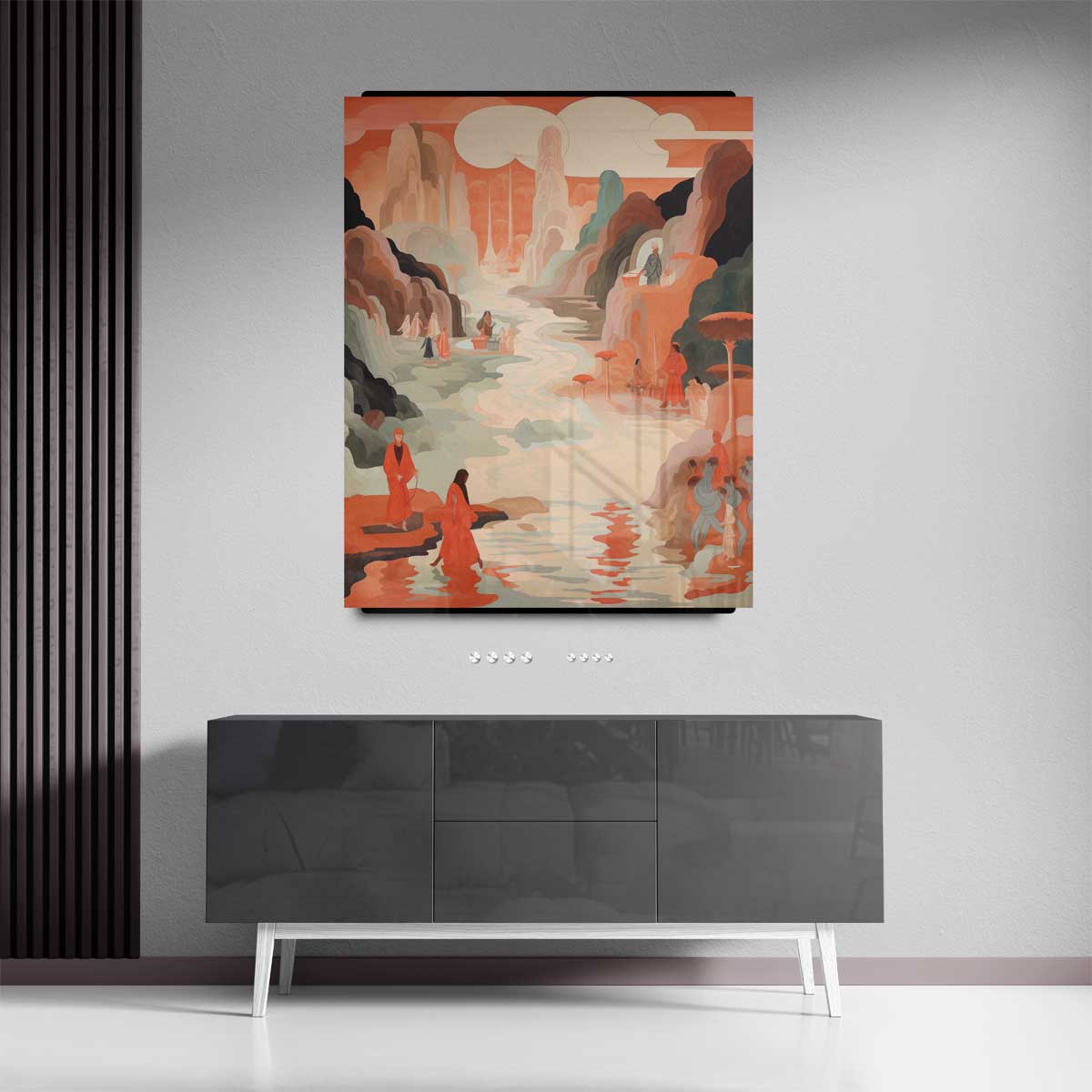 Magisch Landschap in Zachte Tinten Kunstwerk-canvas-dibond-plexiglas-wanddecoratie-WallArtistic