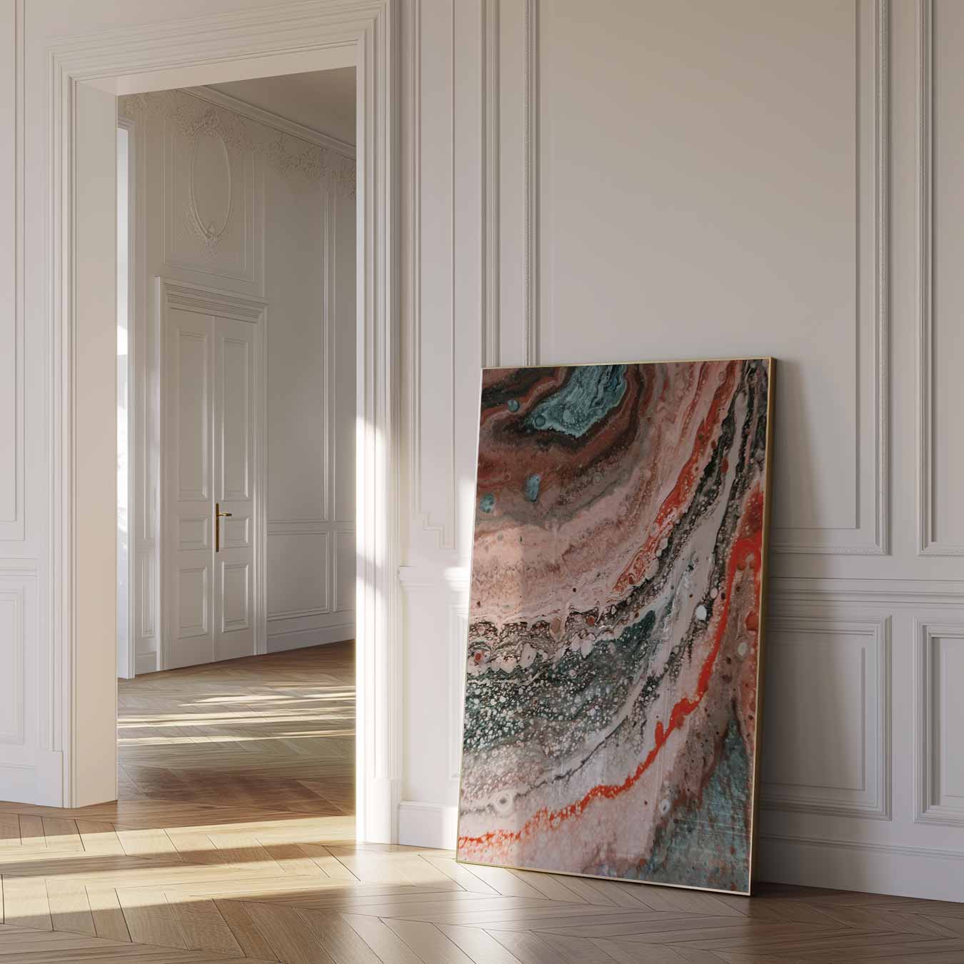 Abstracte Aardetinten Wandposter-WallArtistic