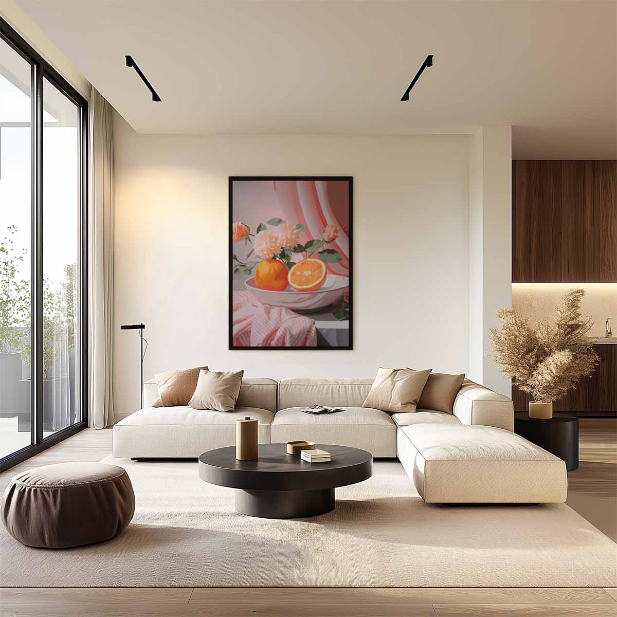 Zonnige Stilleven Collage Kunstwerk-canvas-dibond-plexiglas-wanddecoratie-WallArtistic