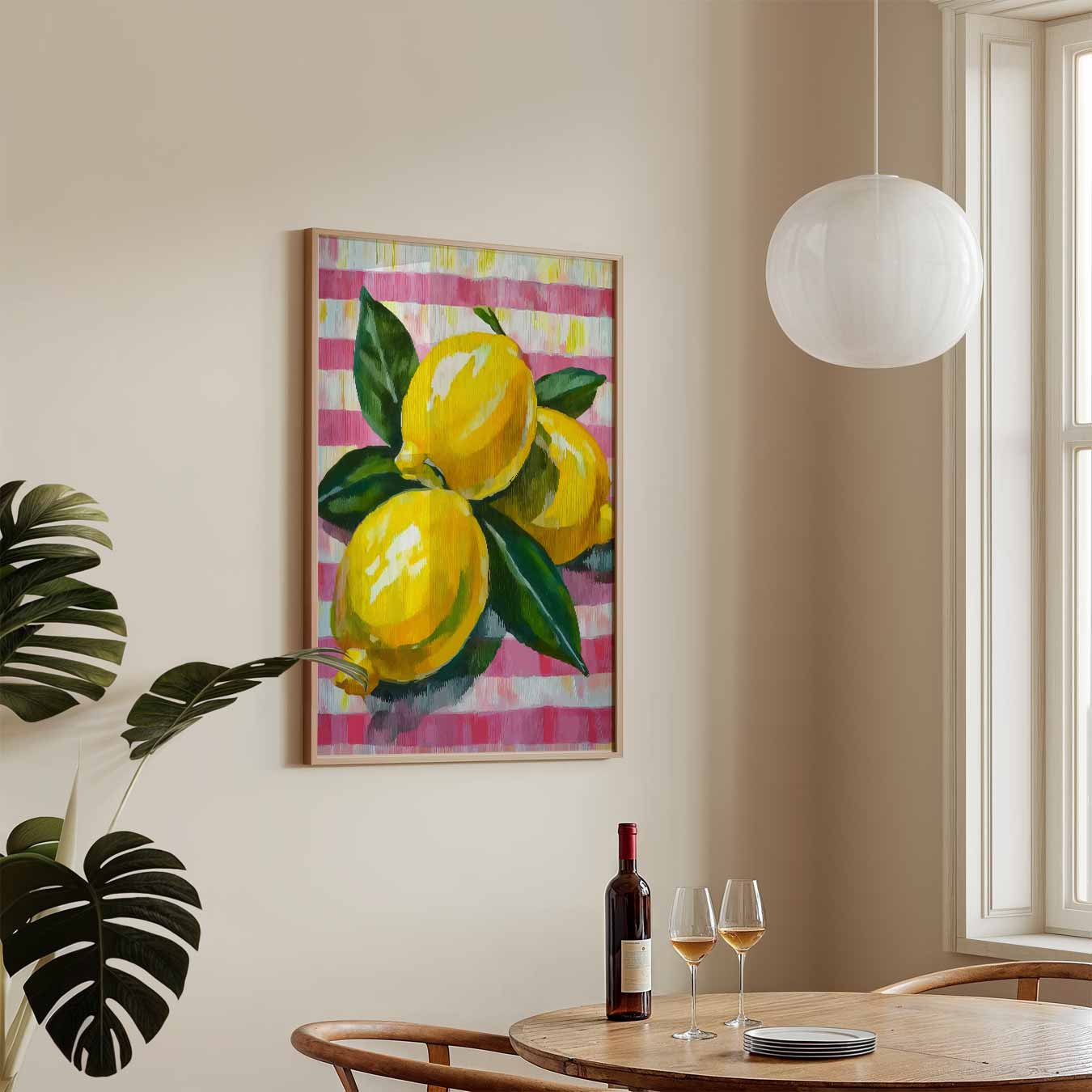 Zomerse Citroen Schilderij Poster-WallArtistic