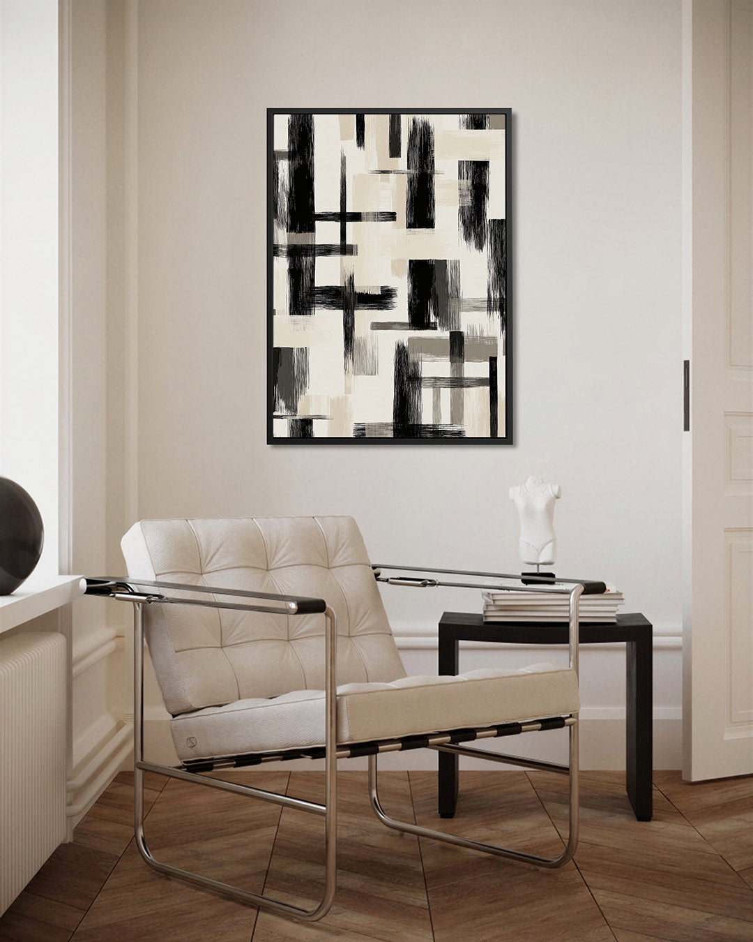 Dynamische lijnen compositie Kunstwerk