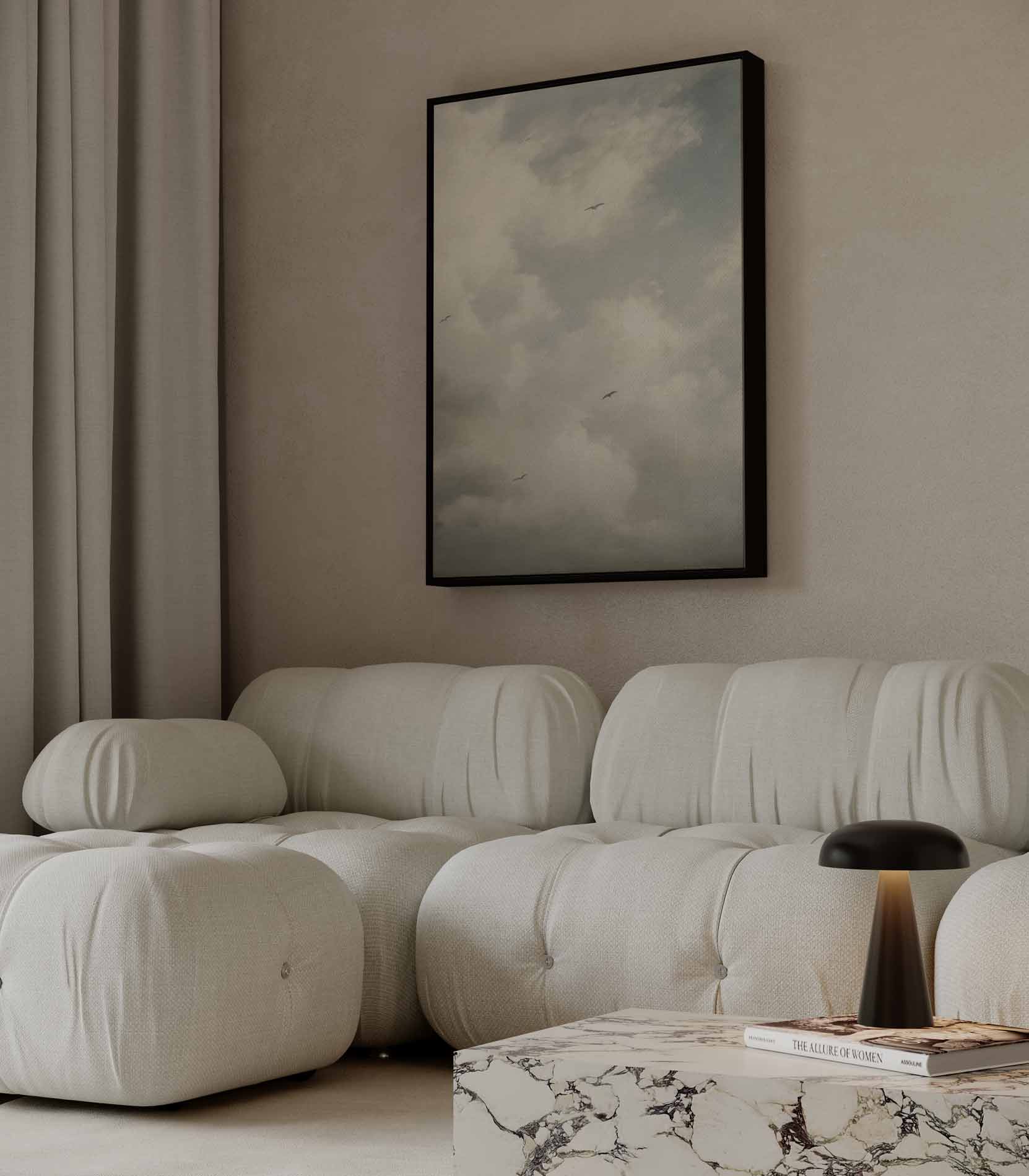 Zonnige Dromen in de Wolken Kunstwerk-canvas-dibond-plexiglas-wanddecoratie-WallArtistic