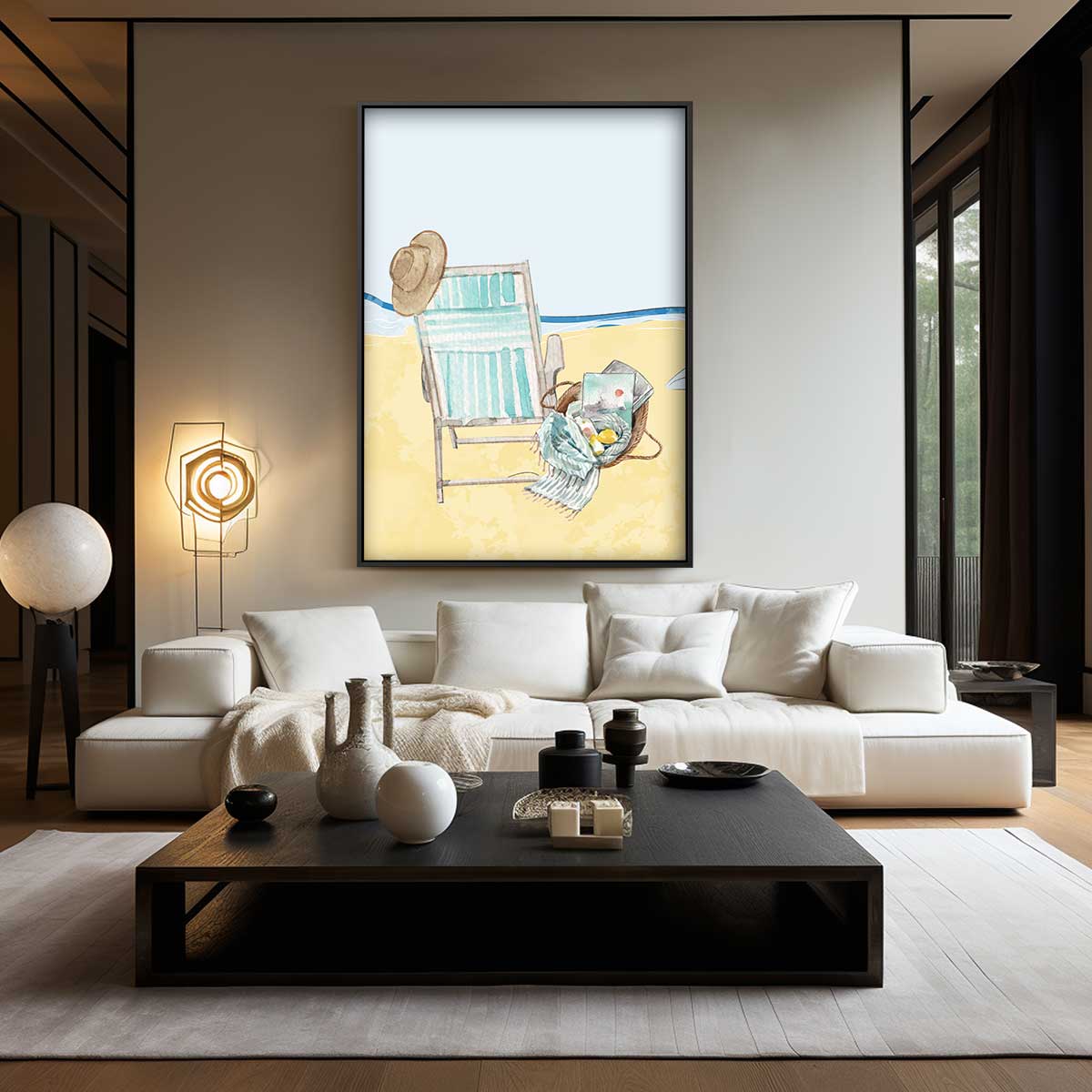 Zomerse Stranddag Kunstwerk-canvas-dibond-plexiglas-wanddecoratie-WallArtistic