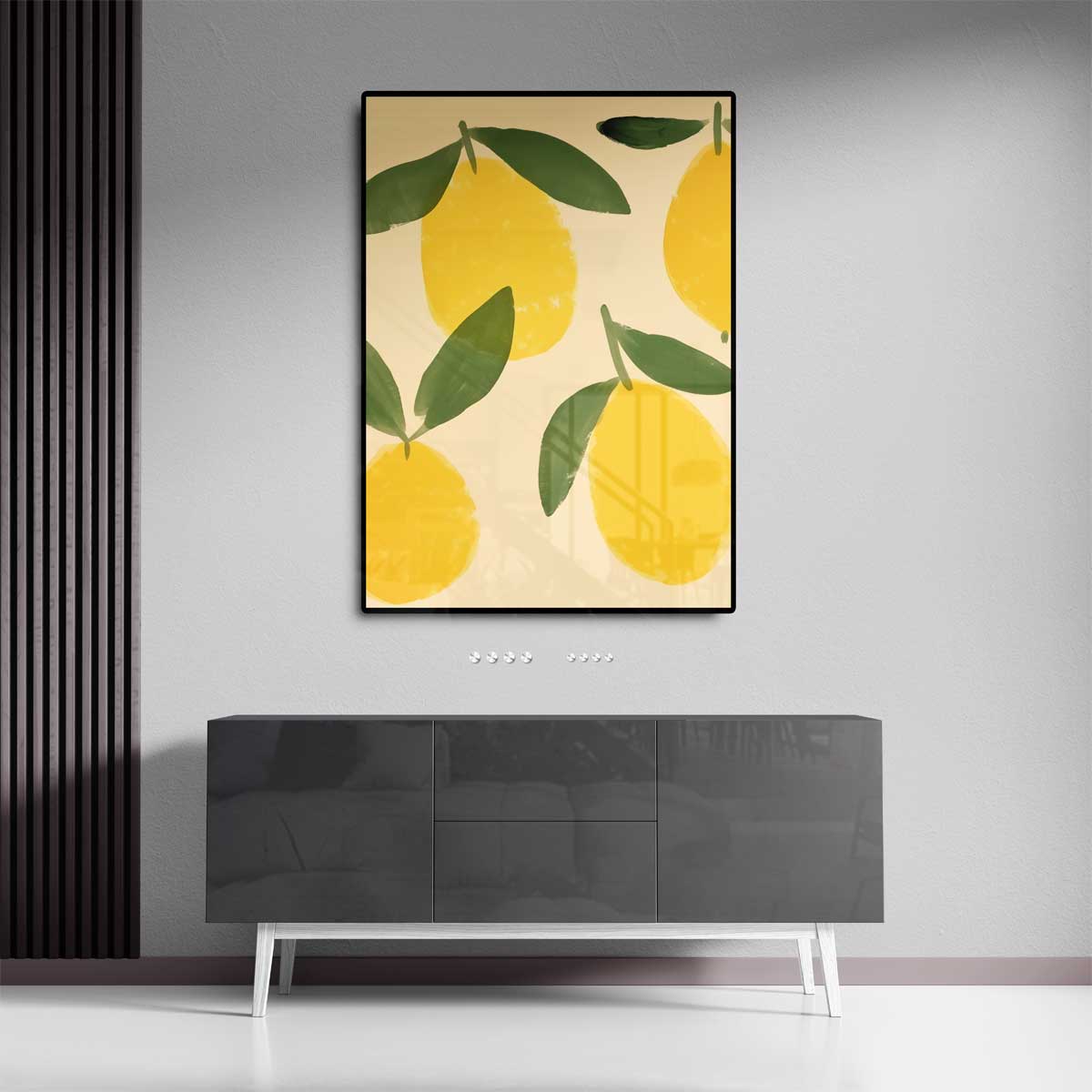 Zonnige Citroenfantasie Kunstwerk-canvas-dibond-plexiglas-wanddecoratie-WallArtistic