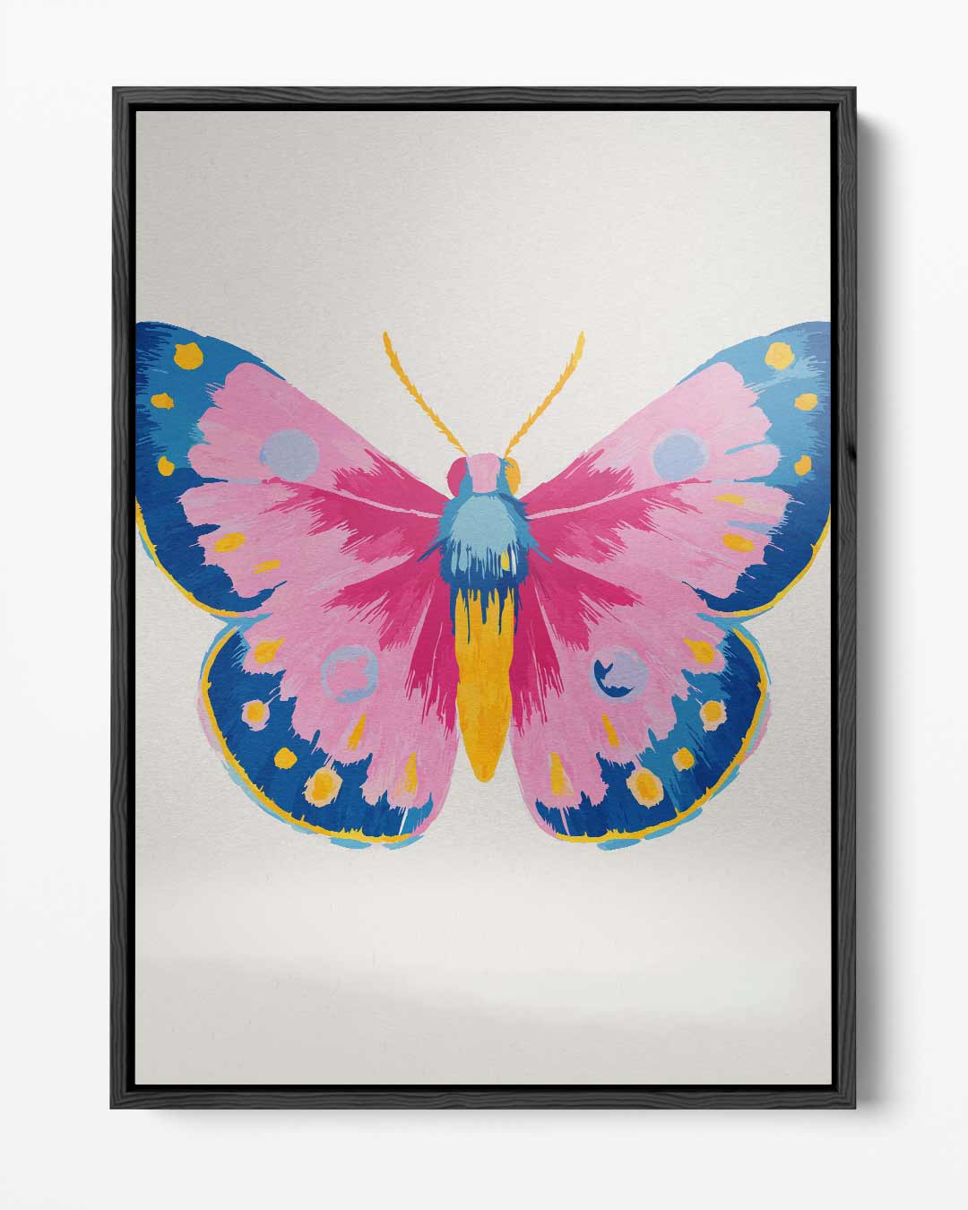 Kleurrijke Vlinderexpressie Kunstwerk-canvas-dibond-plexiglas-wanddecoratie-WallArtistic