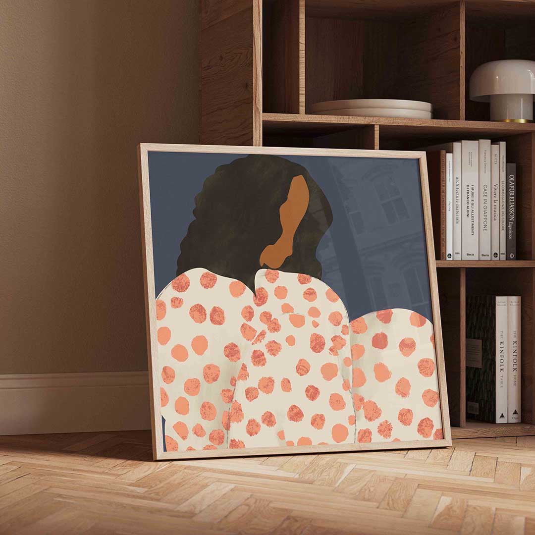 Vlekkenpatroon en silhouet Poster