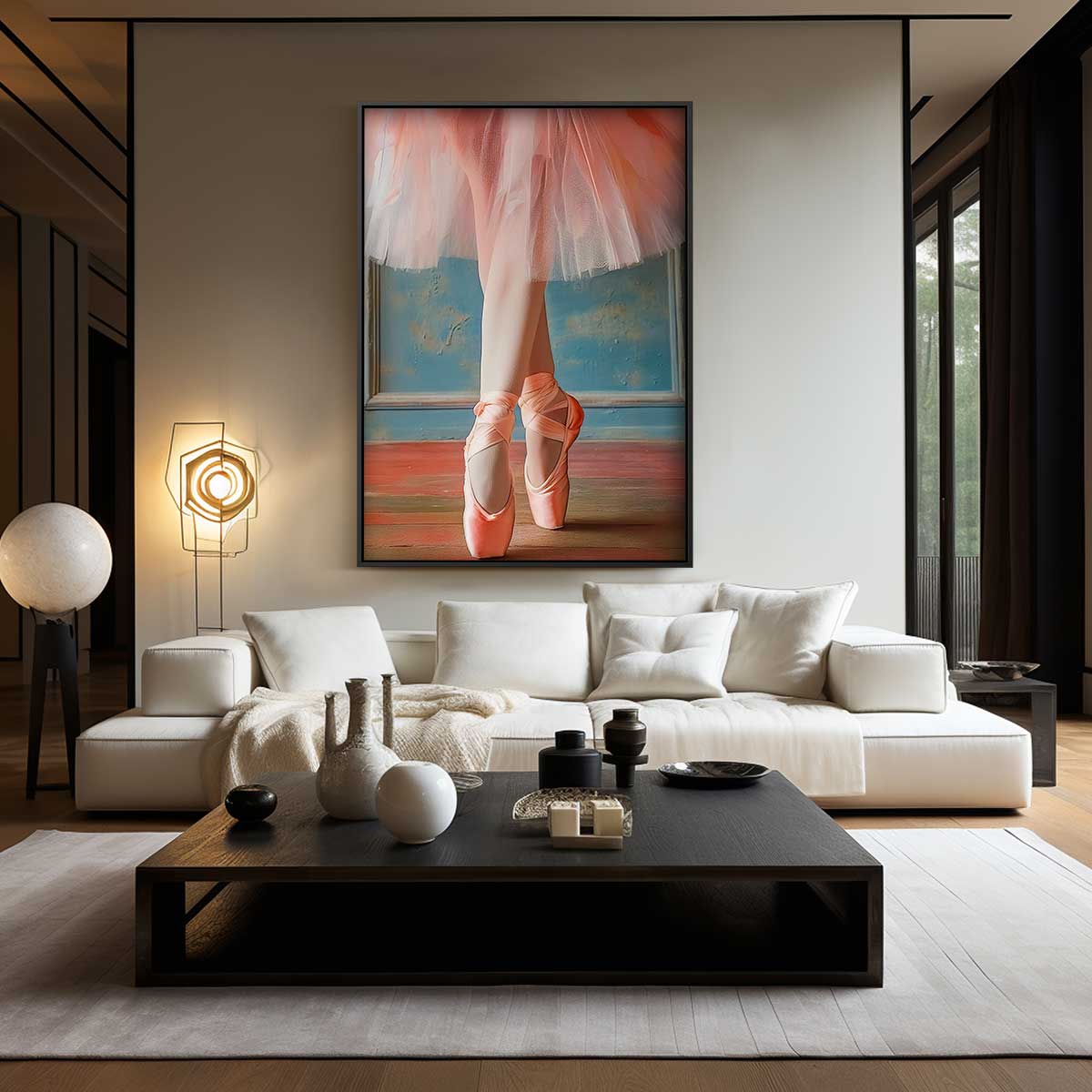 Elegantie in Ballet Kunstwerk-canvas-dibond-plexiglas-wanddecoratie-WallArtistic