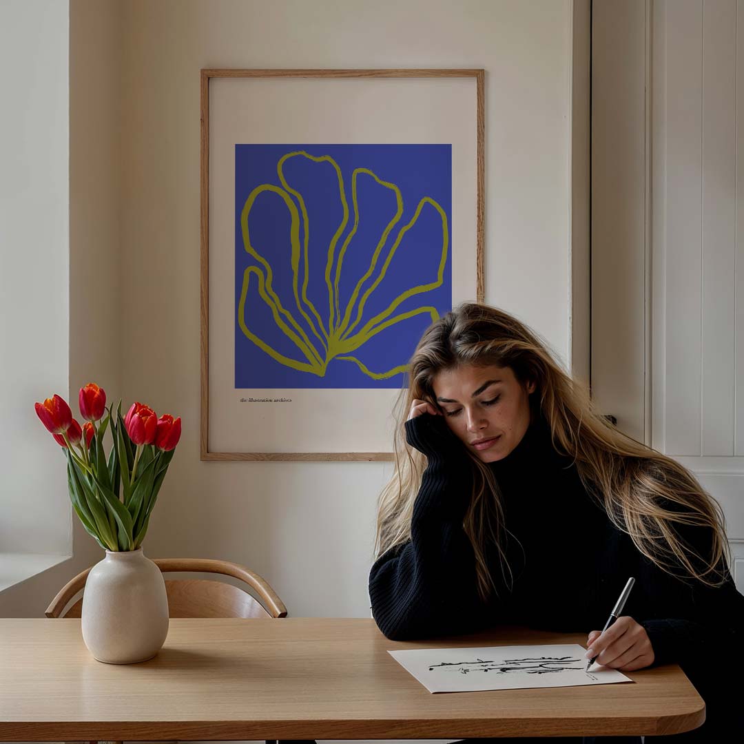 Abstracte Elegantie Bloem Poster-WallArtistic