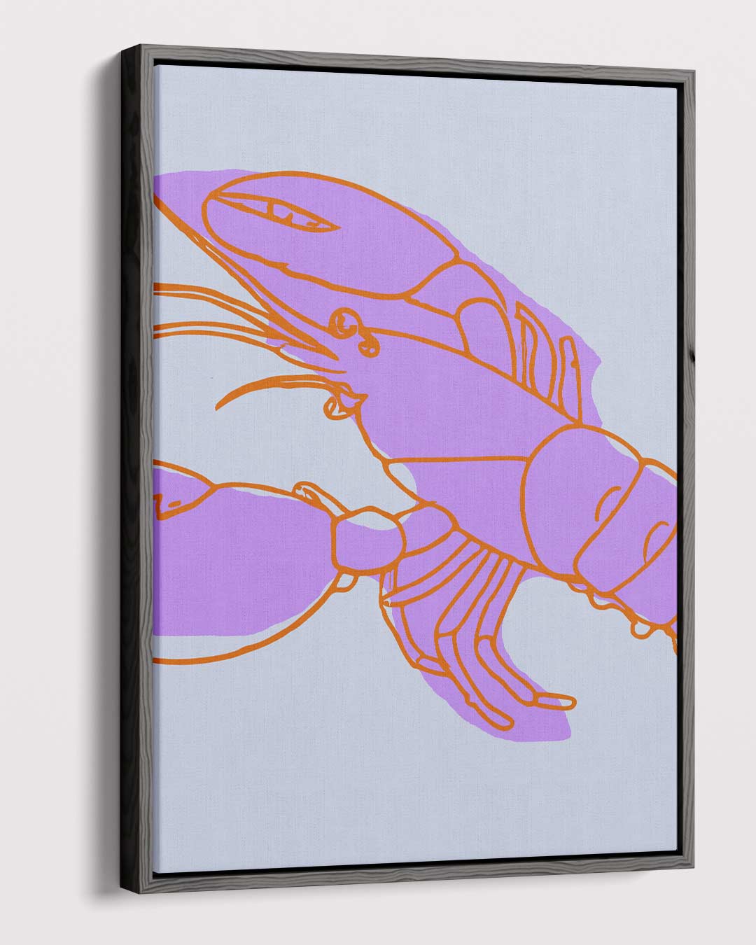 Kleurrijke Kreeft in Abstract Kunstwerk-canvas-dibond-plexiglas-wanddecoratie-WallArtistic
