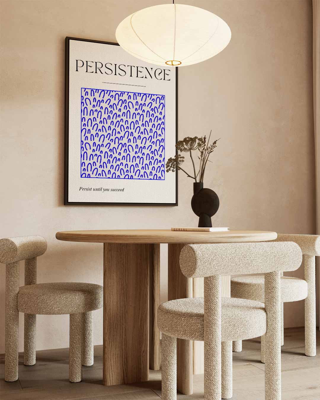 Doorzettingsvermogen in Blauw Kunstwerk-canvas-dibond-plexiglas-wanddecoratie-WallArtistic