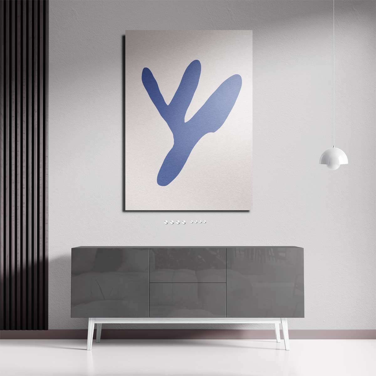 Abstract Blauw Tak Design Kunstwerk-canvas-dibond-plexiglas-wanddecoratie-WallArtistic