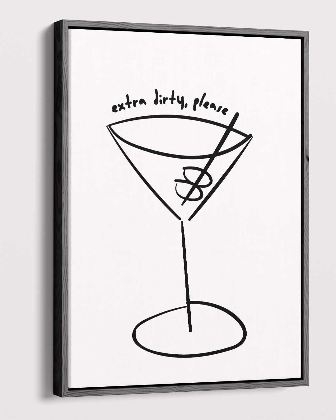Simpele Martini Illustratie Kunstwerk-canvas-dibond-plexiglas-wanddecoratie-WallArtistic