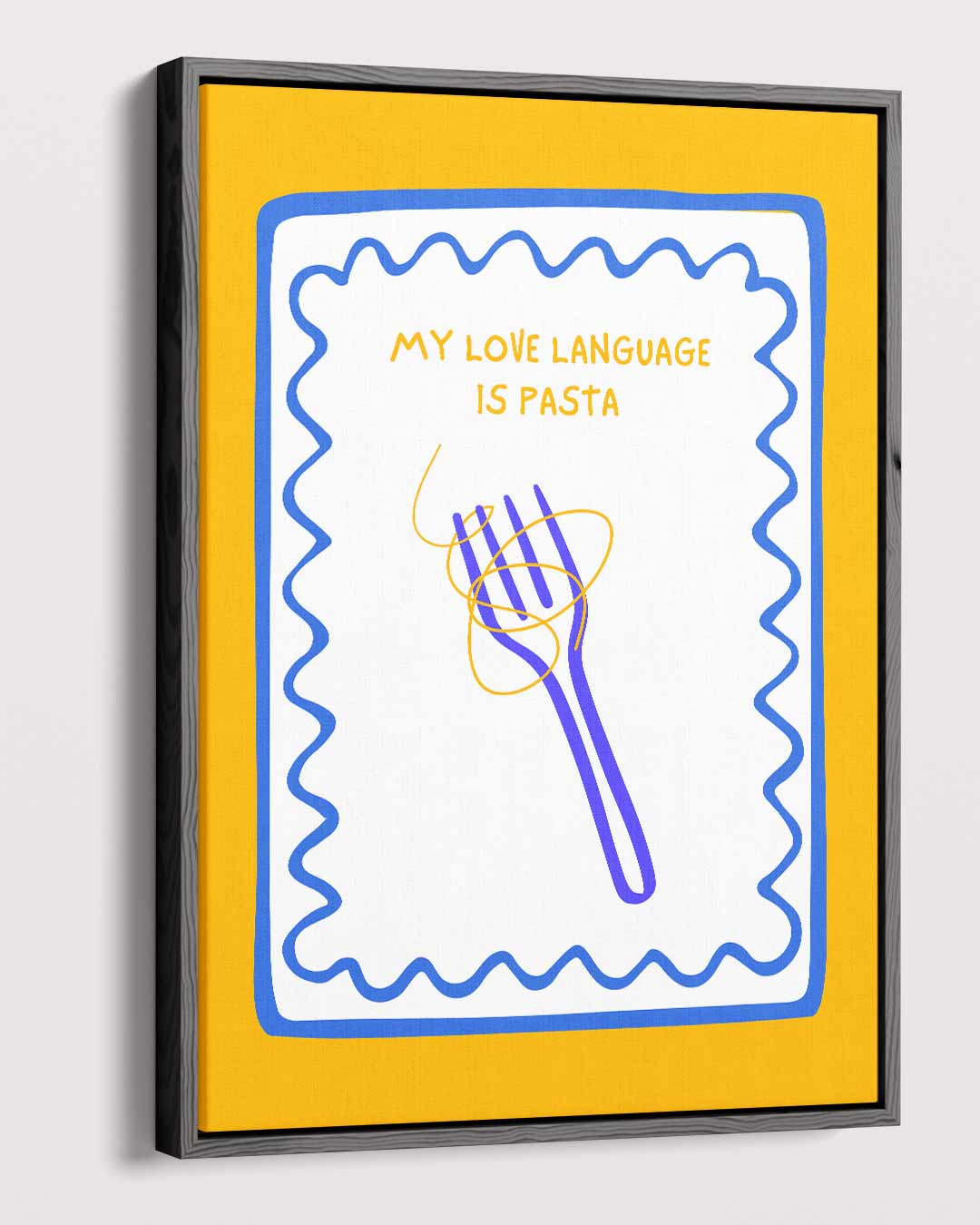 Pasta Liefdestaal Poster Kunstwerk-canvas-dibond-plexiglas-wanddecoratie-WallArtistic