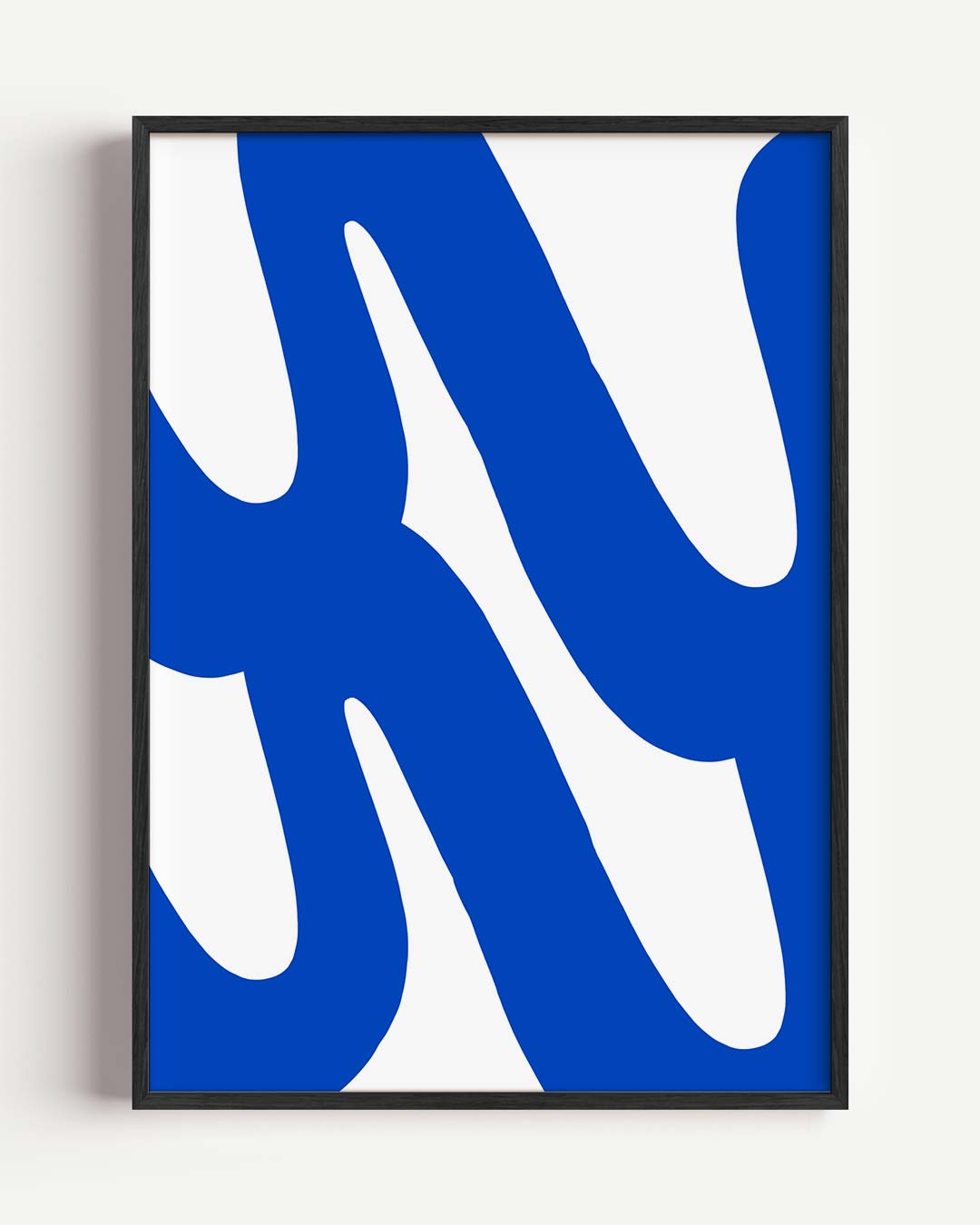 Abstracte Blauwe Golf Poster-WallArtistic