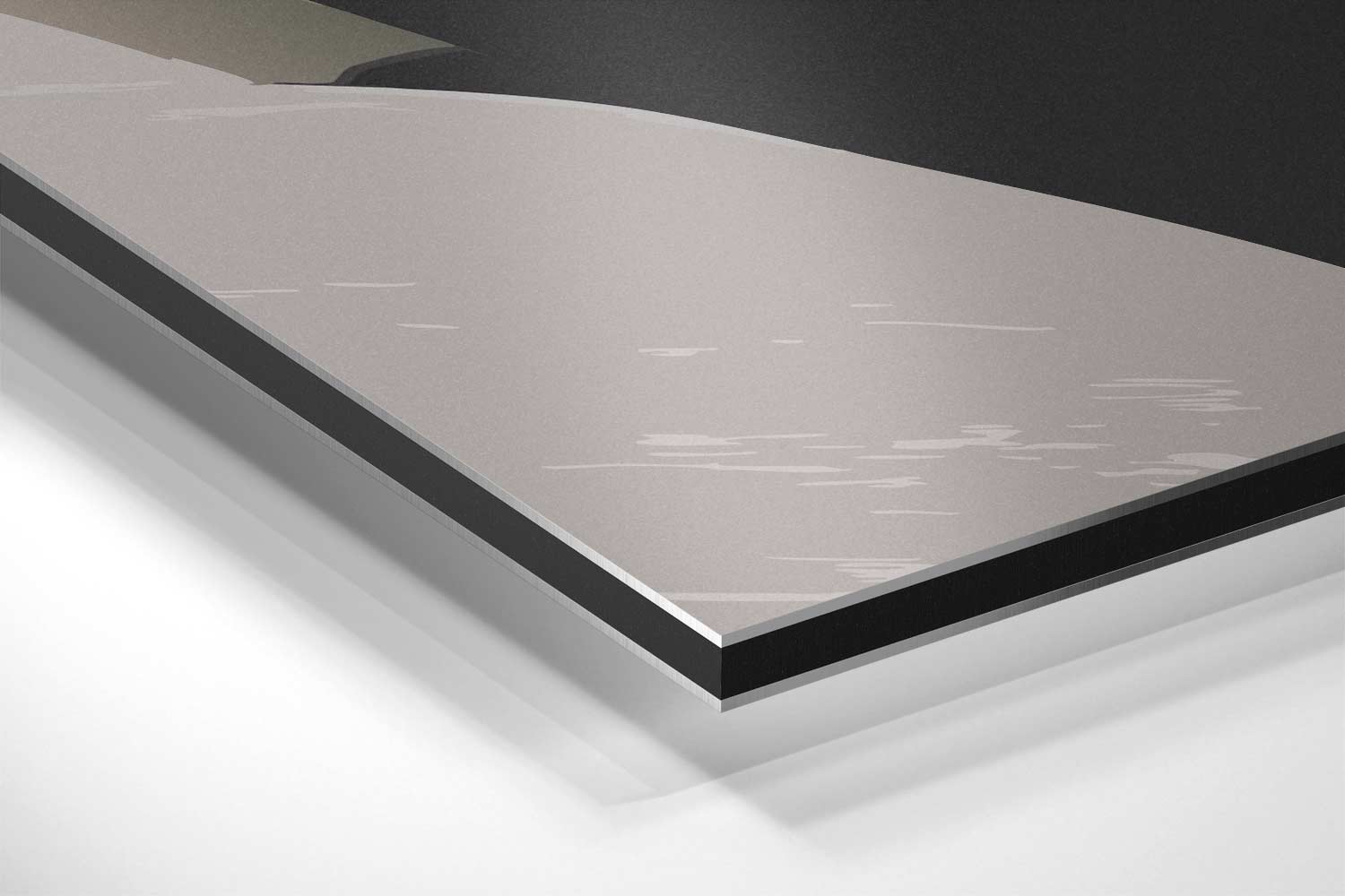 Elegante Vormen in Zwart en Wit Kunstwerk-canvas-dibond-plexiglas-wanddecoratie-WallArtistic