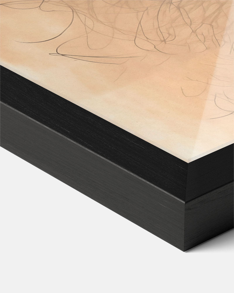 Abstracte Vormen op Beige Achtergrond Poster-WallArtistic
