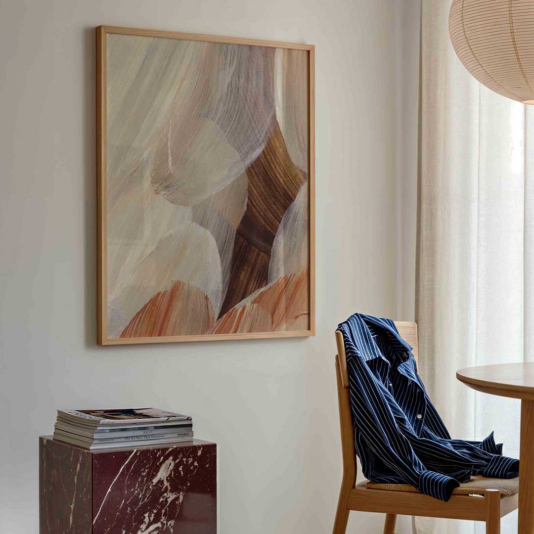 Abstracte penseelstreken Poster