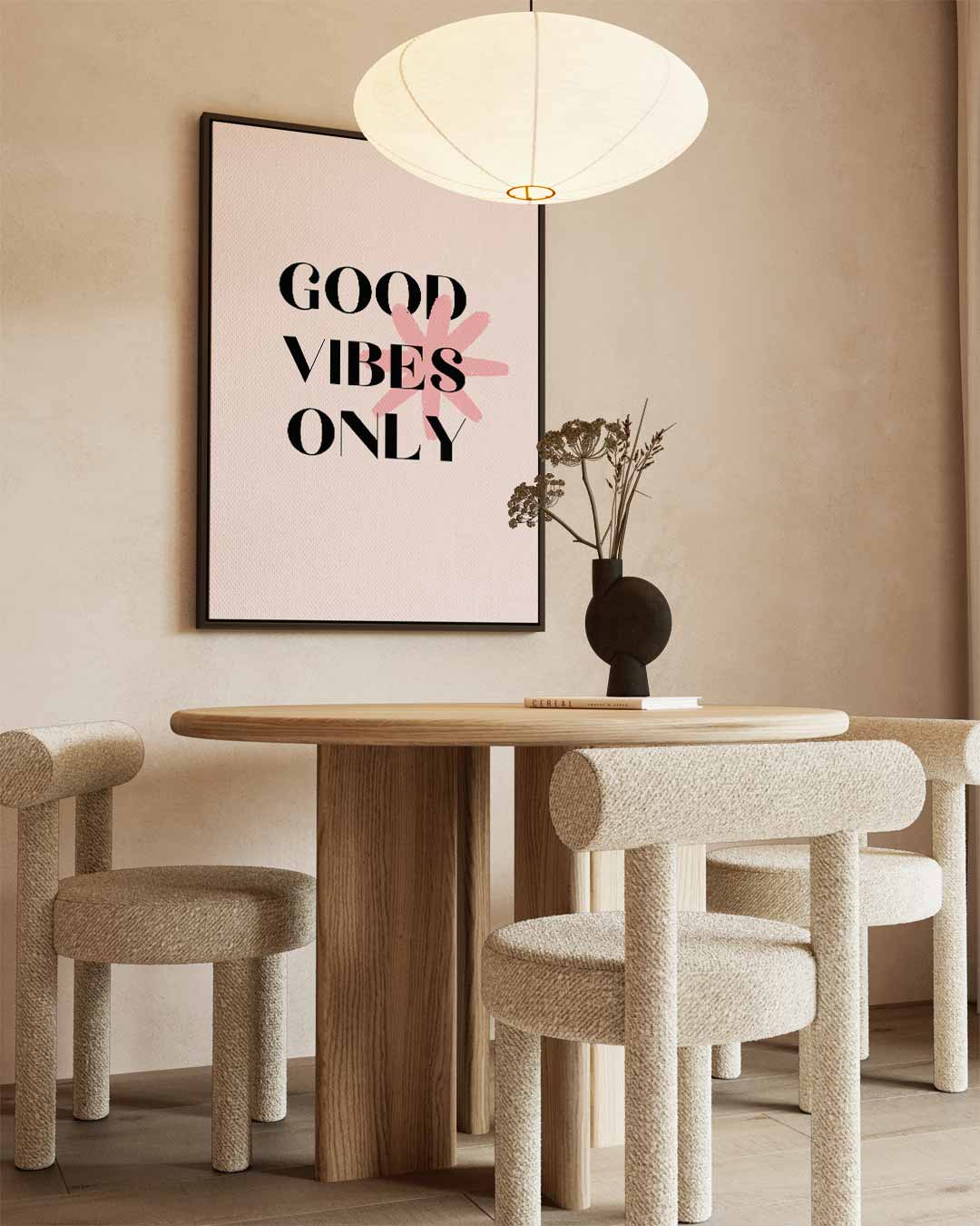 Good Vibes Only Poster Kunstwerk-canvas-dibond-plexiglas-wanddecoratie-WallArtistic