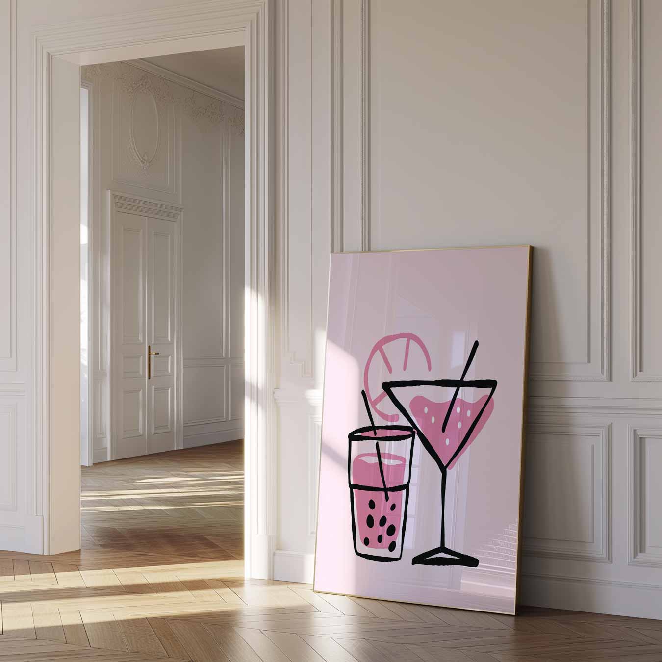 Tropische Cocktail Illustratie Poster