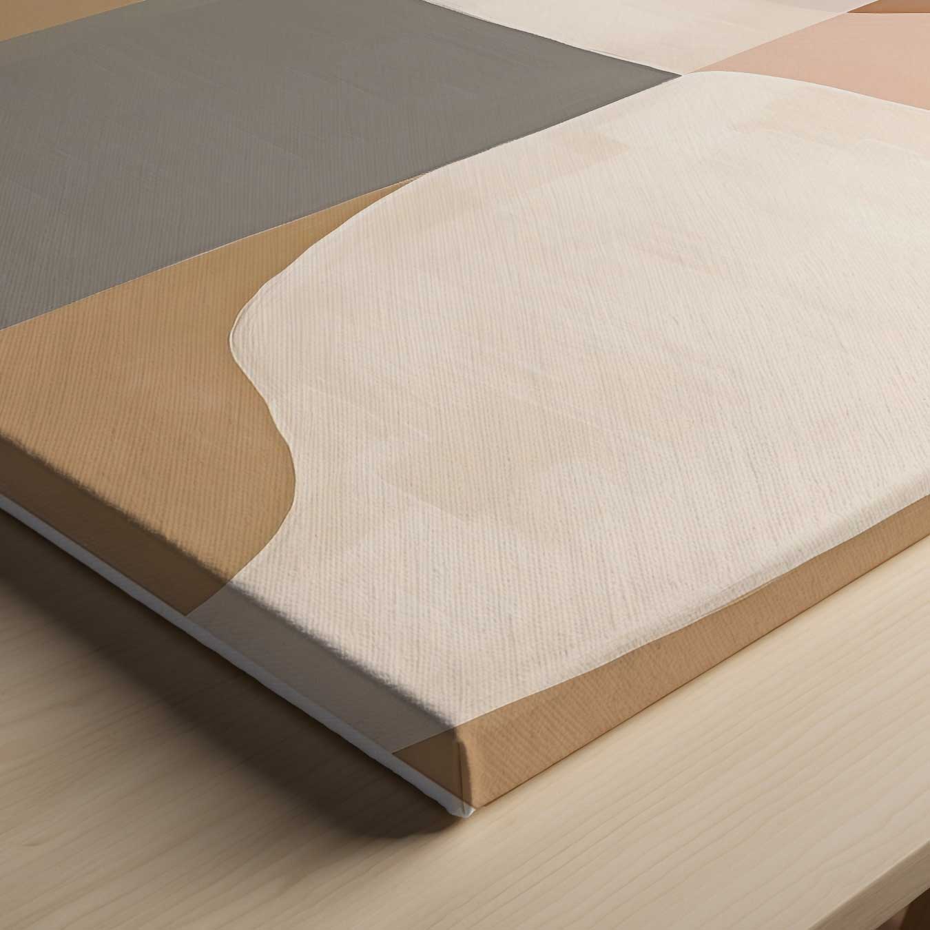 Minimalistische Abstractie in Aardetinten Kunstwerk-canvas-dibond-plexiglas-wanddecoratie-WallArtistic