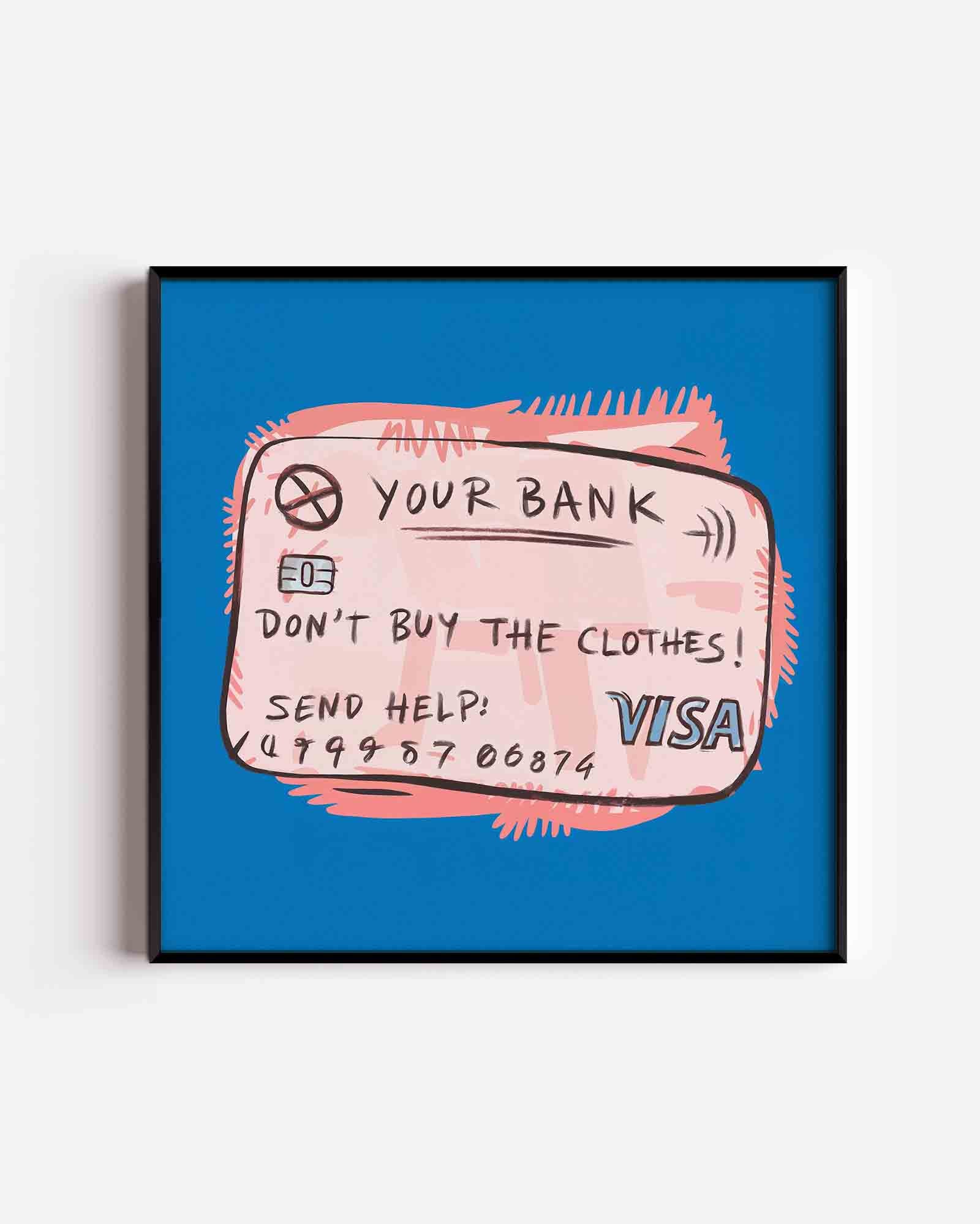 Creditcard illustratie Poster