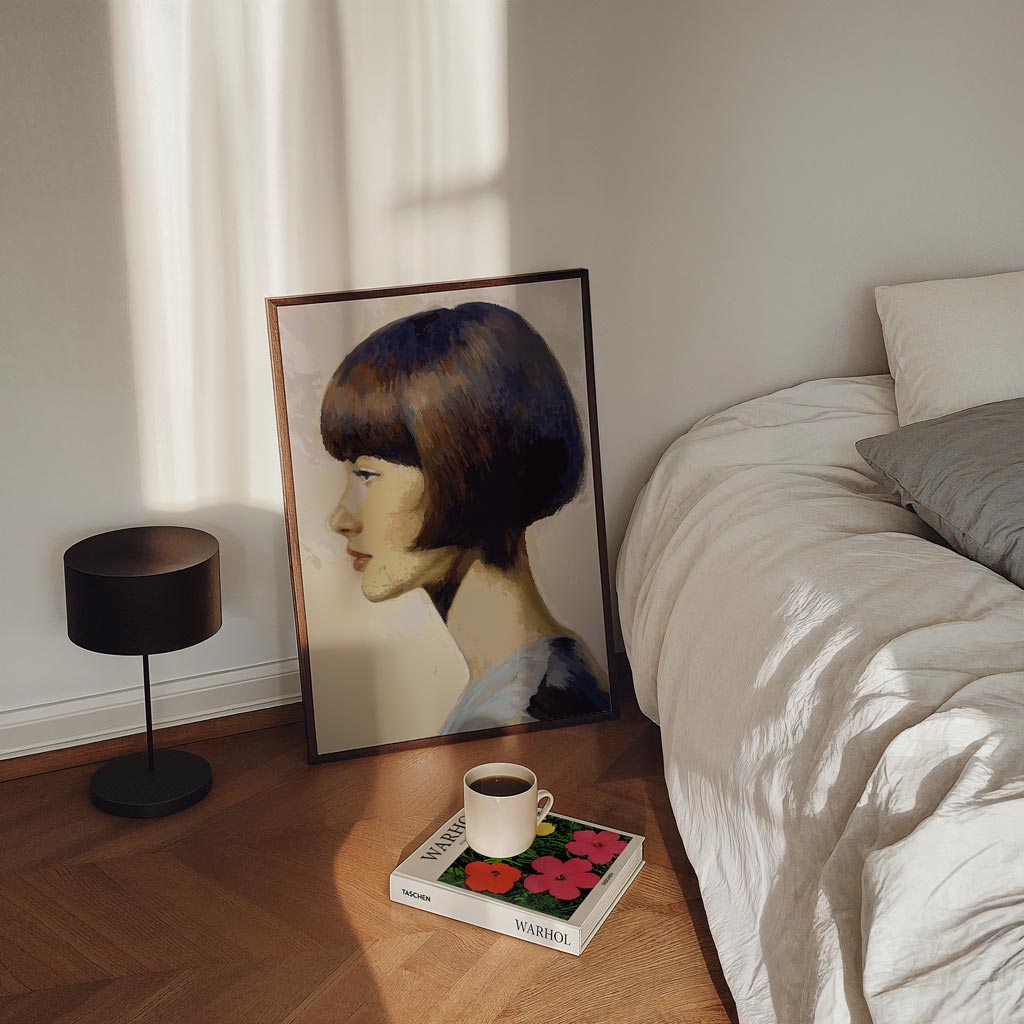 Vrouwelijke Elegantie in Profiel Poster