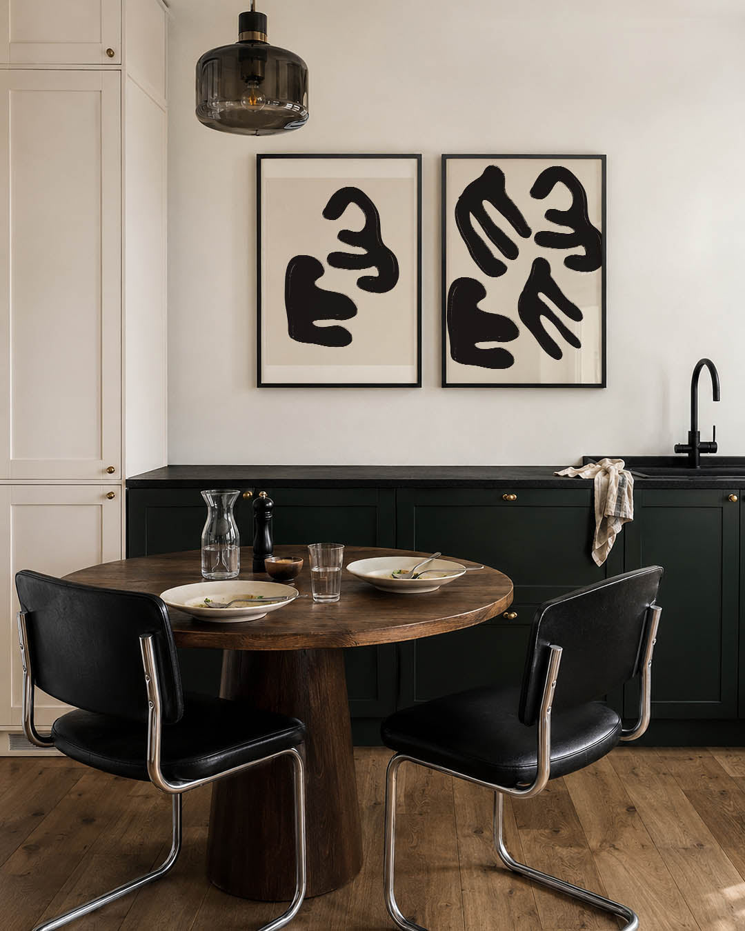 Organische vormen Posterset