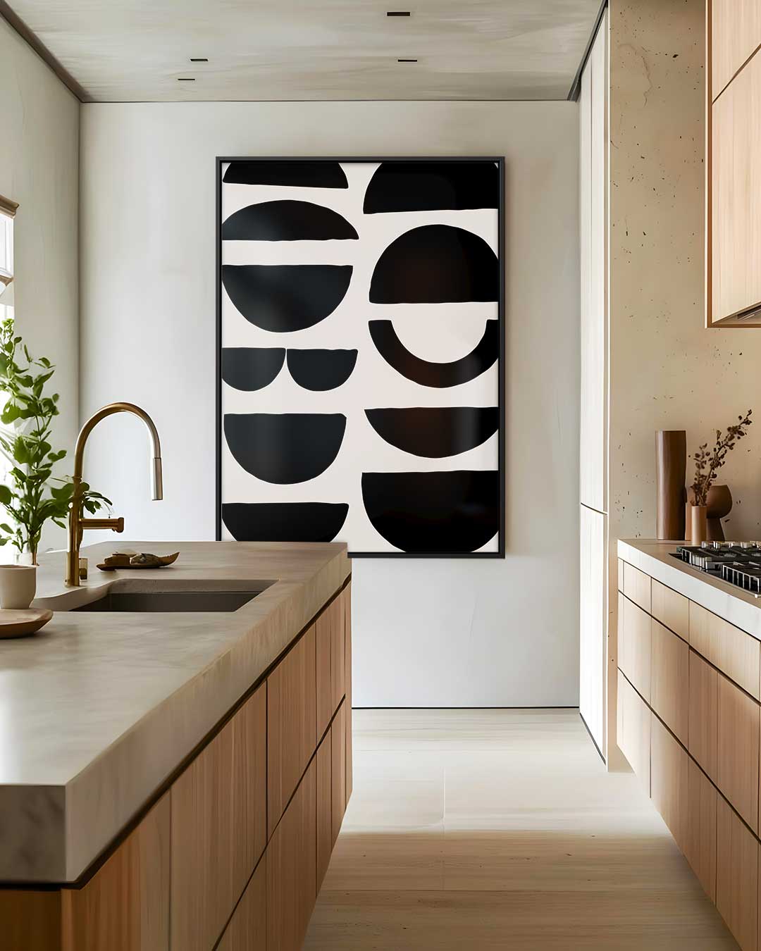 Geometrische Schaduwpatronen Kunstwerk-canvas-dibond-plexiglas-wanddecoratie-WallArtistic