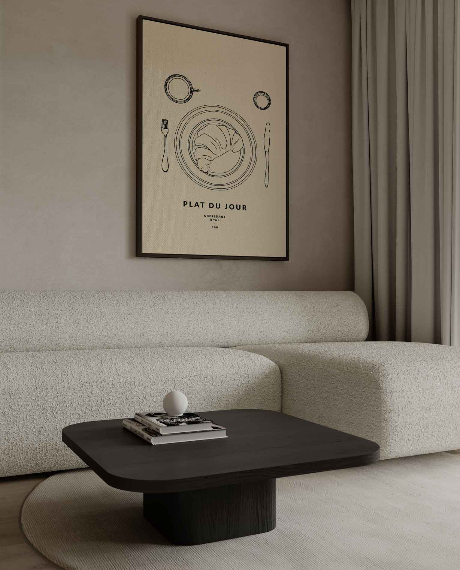 Croissant Plat du Jour Poster