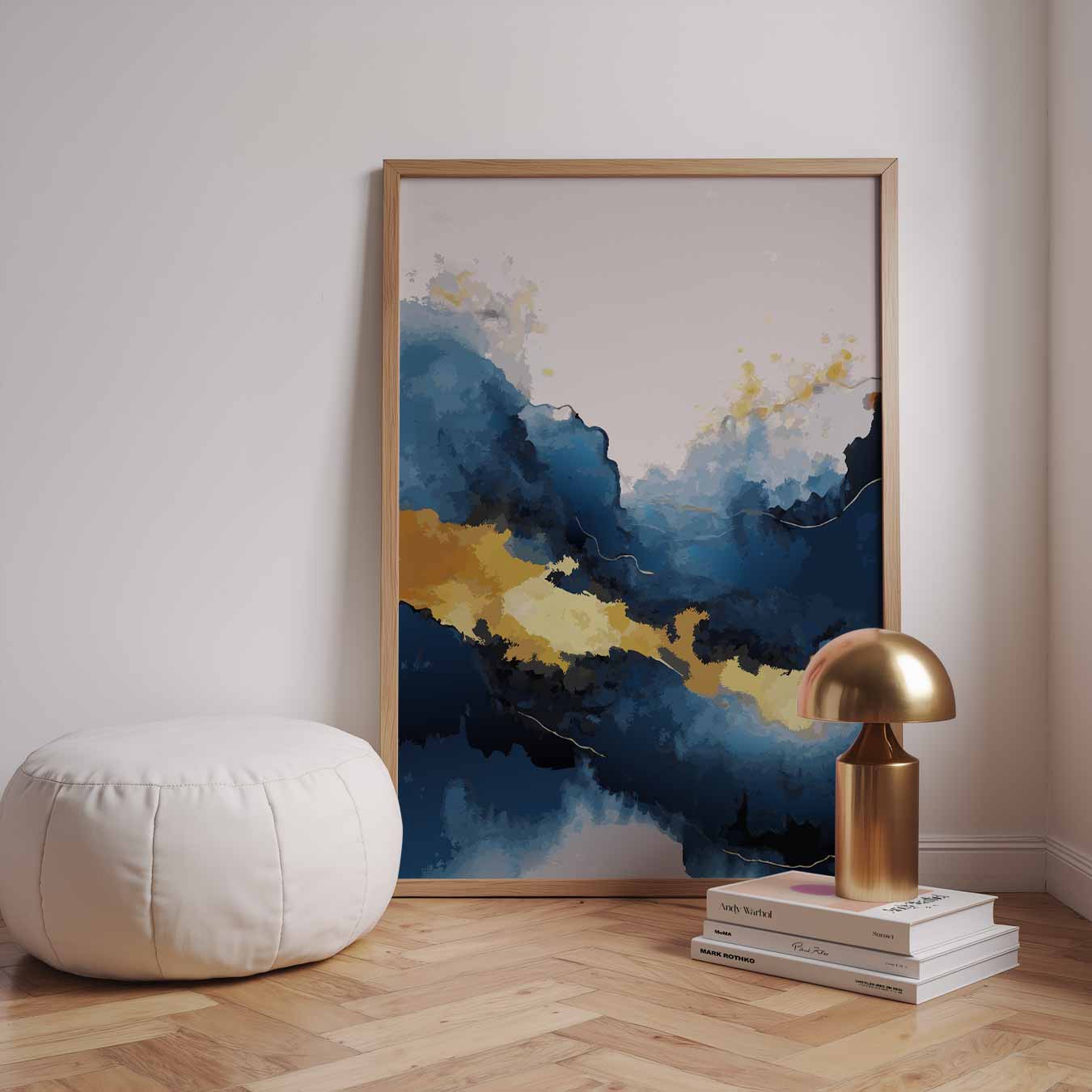 Dromerig Blauw Landschap Poster